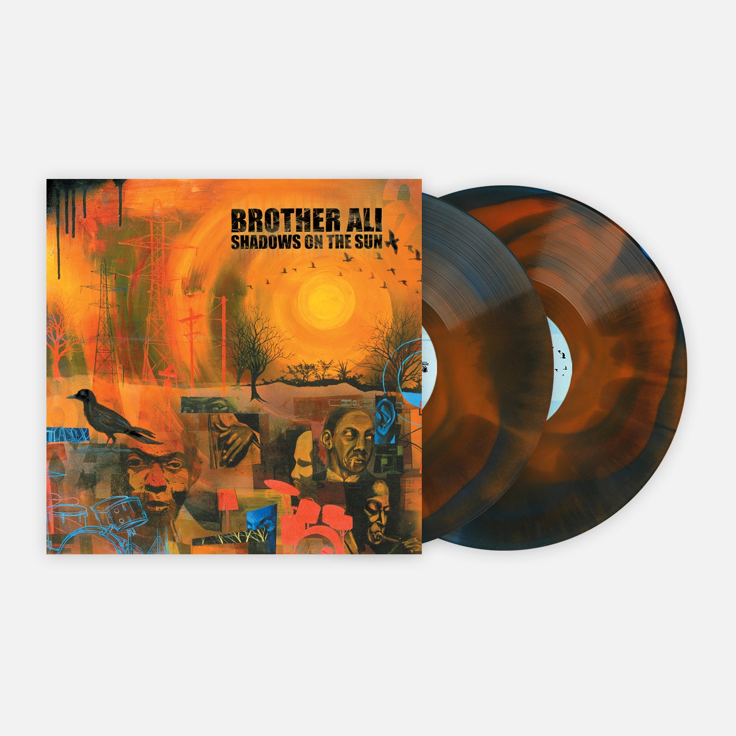 Brother Ali - Shadows on the Sun - VMP Exclusive on Orange Crush & Cobalt Blue Color vinyl